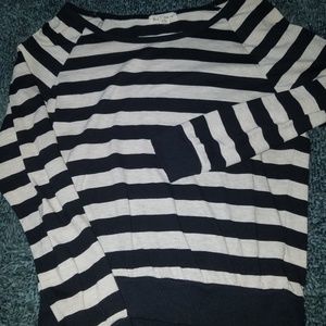 Laides black and White striped shirt